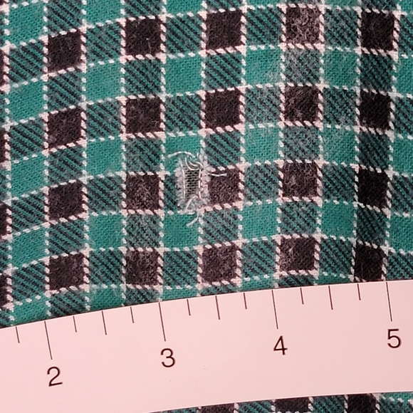 Red Oak Ranch Western Wear Apparel Blue Flannel Style Button Down Men's M Tall - Picture 7 of 11